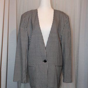 Norton McNaughton B&W gingham blazer